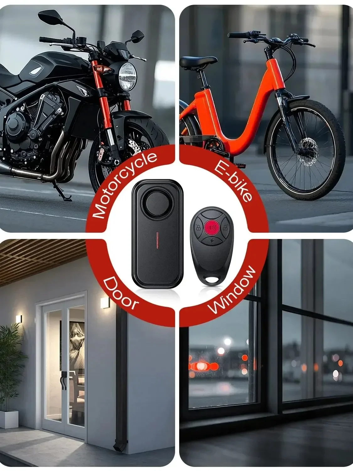 Wsdcam Wireless Anti-Theft Vibration Bike Alarm Waterproof Electric Motorcycle Scooter Alarms 113dB