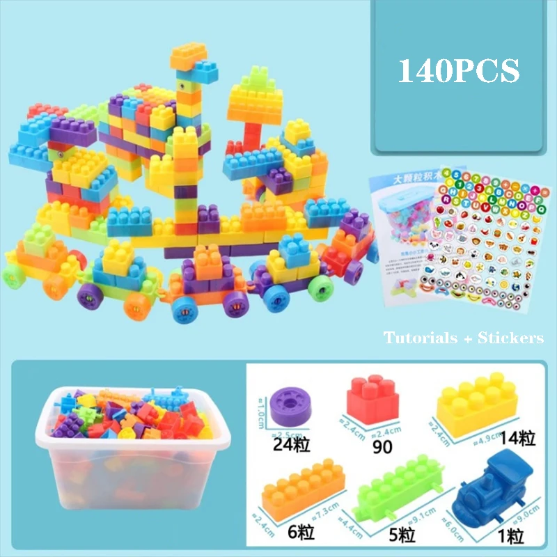 Inserting and Assembling Large Particle Building Blocks Educational Toys DIY Constructor puzzle toys building blocks toys