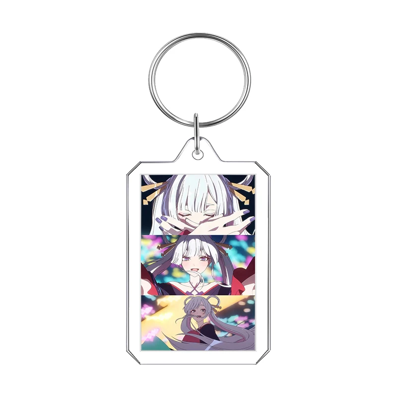 Kosmische Prinzessin Kaguya Fotorahmen-Schlüsselanhänger Kreativität Studenten Exquisiter Taschenanhänger Bild-Schlüsselring Anime Cartoon Festival Geschenk – Detail 4