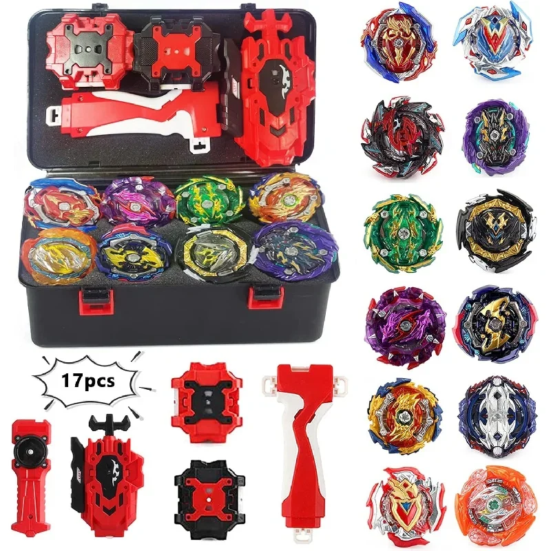 

Beyblade Burst Battle Evolution Metal Fusion Attack Set with 4D Launcher Grip Battle Set Boys Girls Holiday Gifts