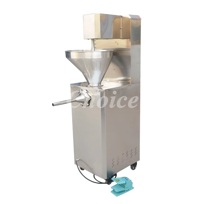 Electric 220V Sausage Filling Maker Vertical Fully Automatic Stainless Steel Large Hopper Continuous Feed Sausage Enema Machine