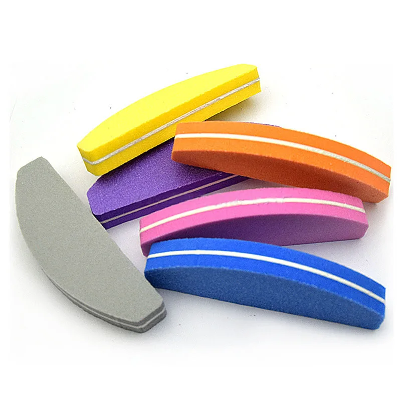 

20pcs/lot random colour mini nail buffer file nail sanding file professional sponge nail file sponge boards 100/180