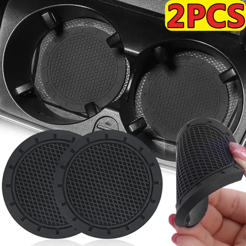 Car Cup Holder Anti-Slip Insert Coaster Mat Auto Cup Holder Soft Rubber Anti-skid Drink Bottle Mat Car Interior Accessories