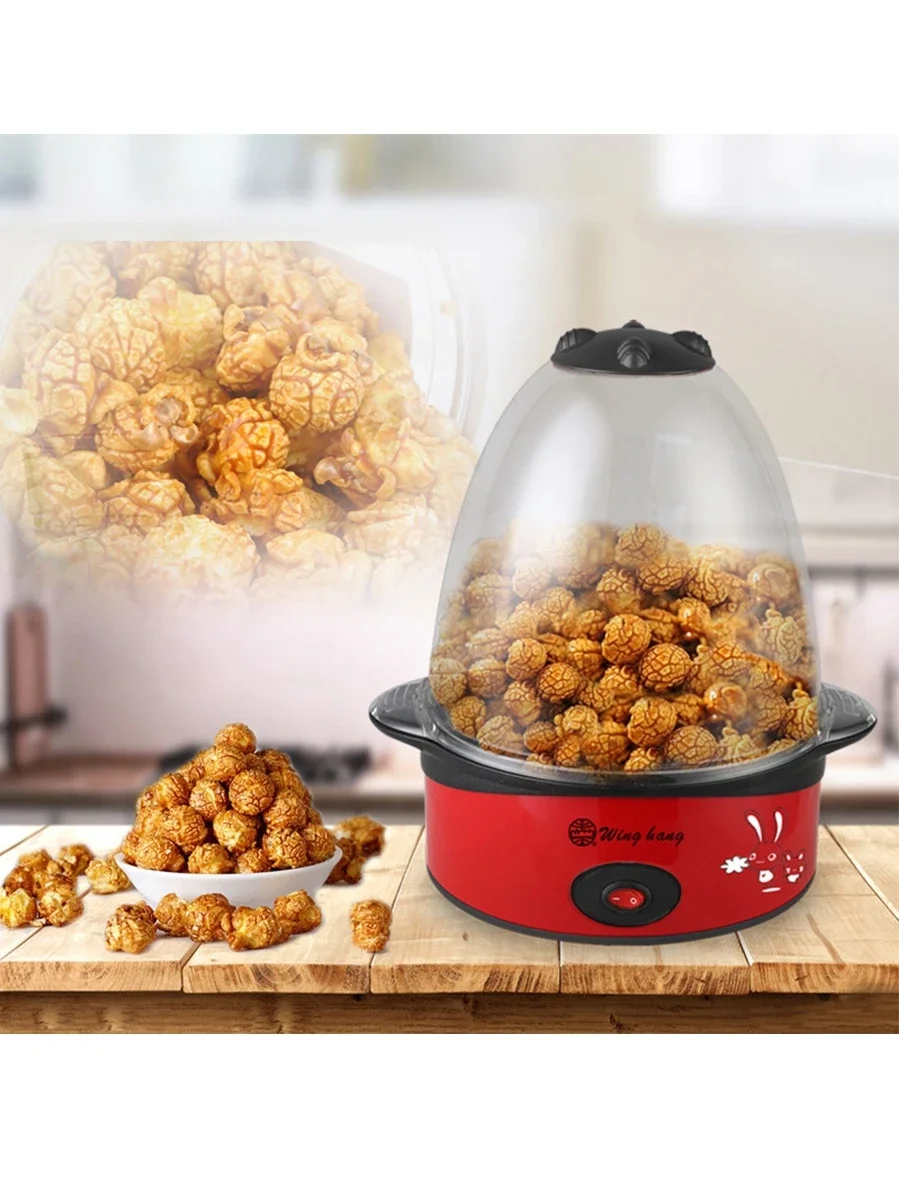 

220V popcorn machine, small electric popcorn machine for household use, can add oil and sugar seasoning
