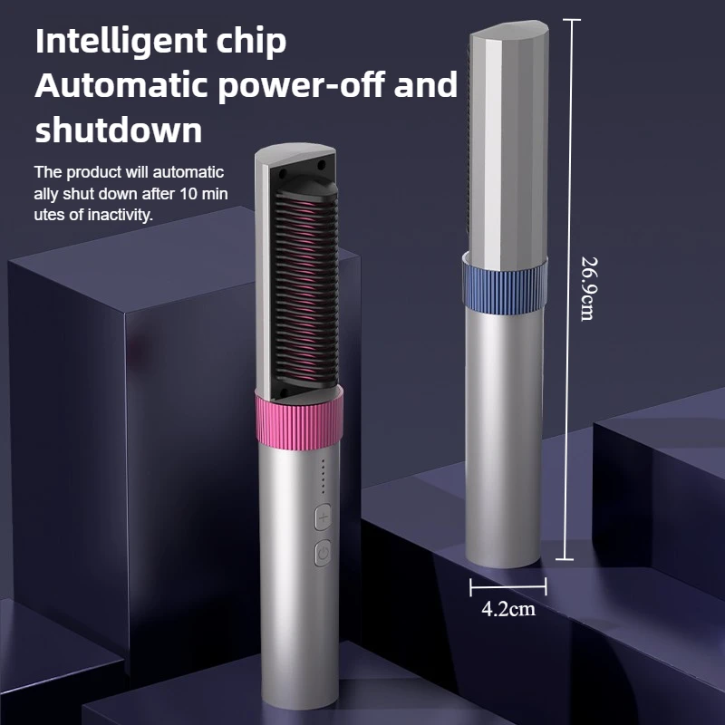 2024 Wireless Hair Straightener Hot Comb Anti-scald Professional Electric Brush Smoot Hairstyle Iron Negative Ion Hair Care Comb 6