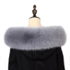 Women Faux Fox Fur Collar Shawl Furry Fur Collar For Winter Coat Hood Fur Decor Fake Fur Scarf Parkas Coat Fur Collar Scarves 4
