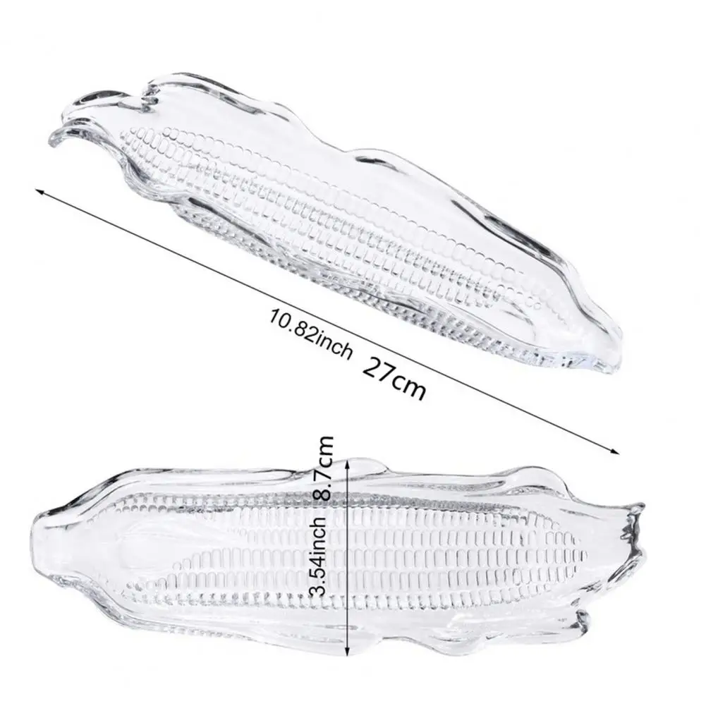 Transparent Corn Trays Fork Corn Skewer Stainless Steel Holders On The Cob Skewers Fruit Forks Outdoor Barbecue Tool