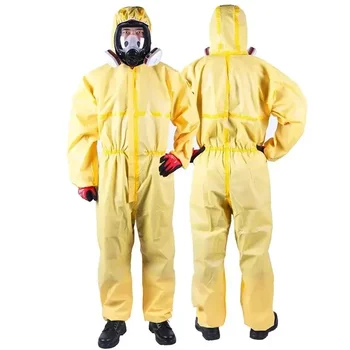 One Piece Chemical Work Coverall Protective Clothing Hazardous Chemical Liquid Sulfuric Acid And Alkali Resistant Protection