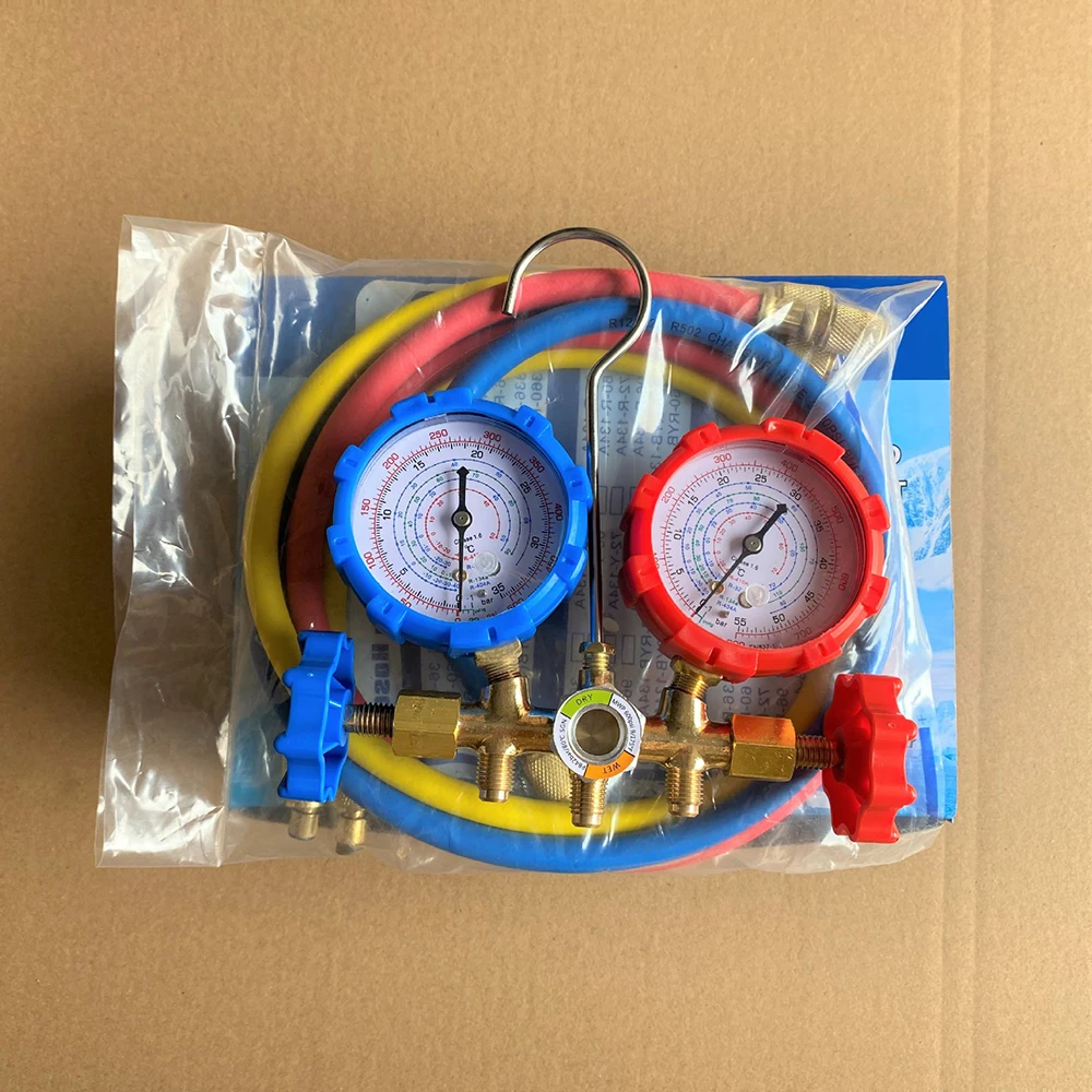 Set Calibro Collettore Diagnostico Per Ricarica Freon Per Aria Calibro Collettore Refrigerazione R134A R32 R410 R22