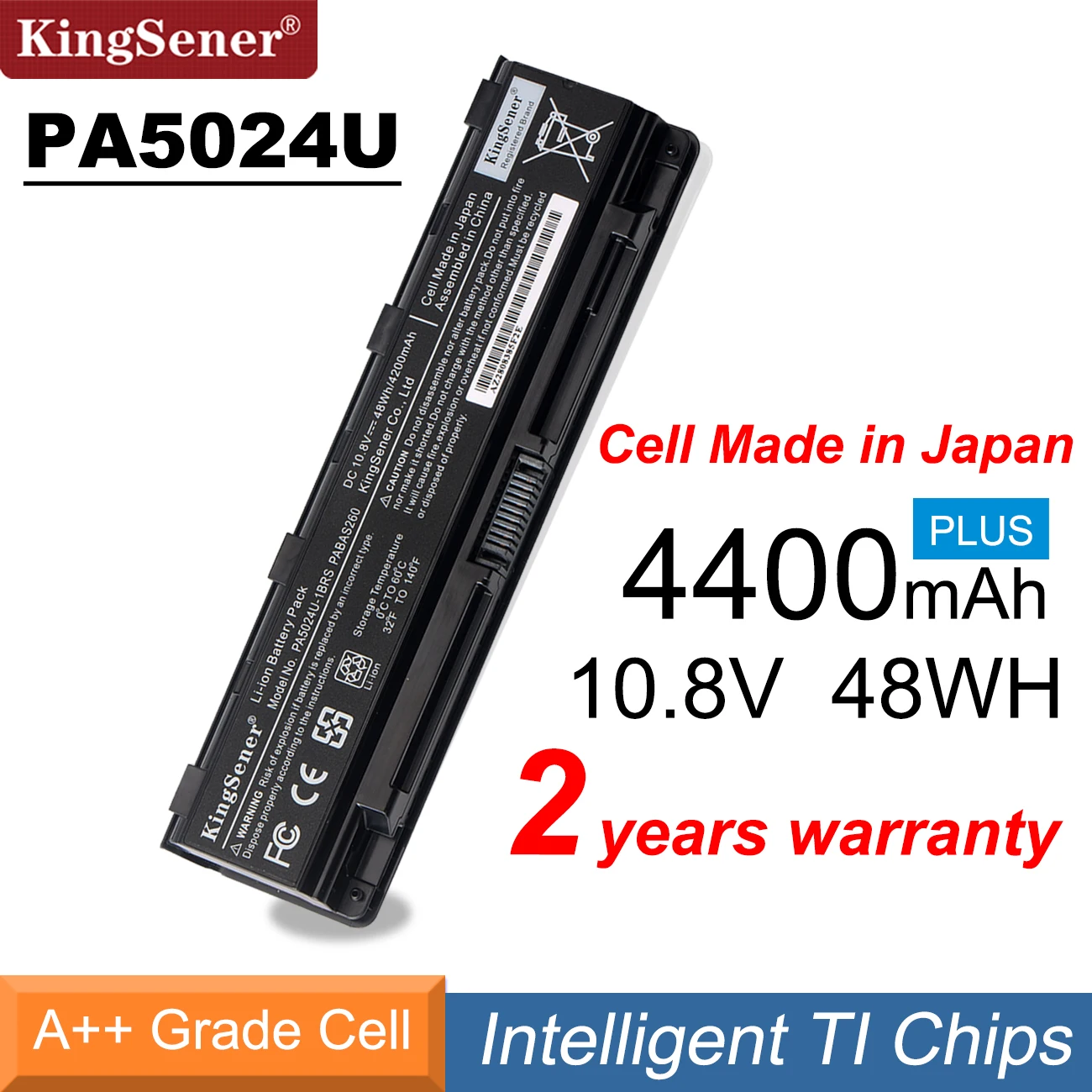 Bateria do Portátil para Toshiba Satellite C800 C850 C870 L800 L830 L840 L850 L870 Pa5025u Pa5024u1brs Pabas260 Kingsener-pa5024u
