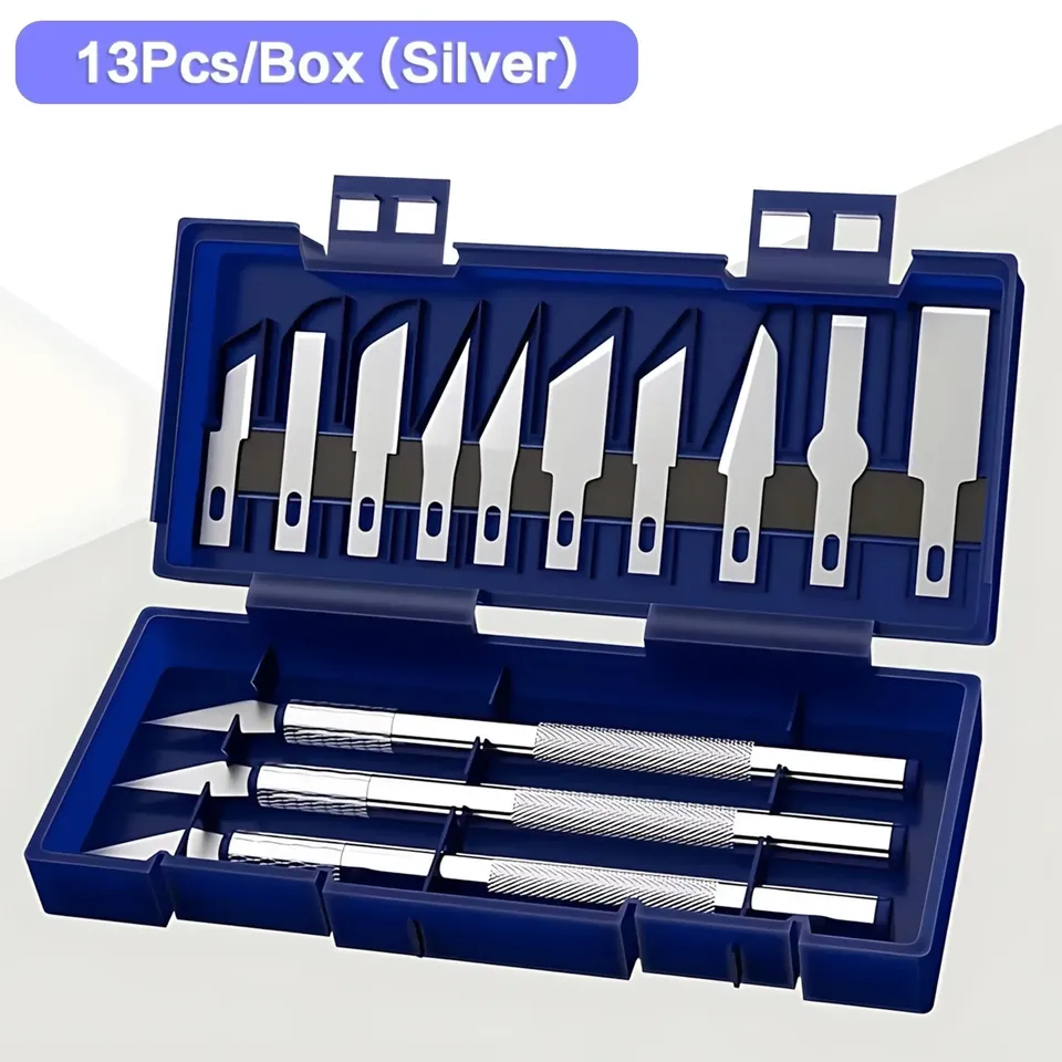 13pcs Carving Knife Set for DIY Paper Cutting Professional Woodworking Tools Art Craft Carving Pen Rubber Stamp Cutting Tools