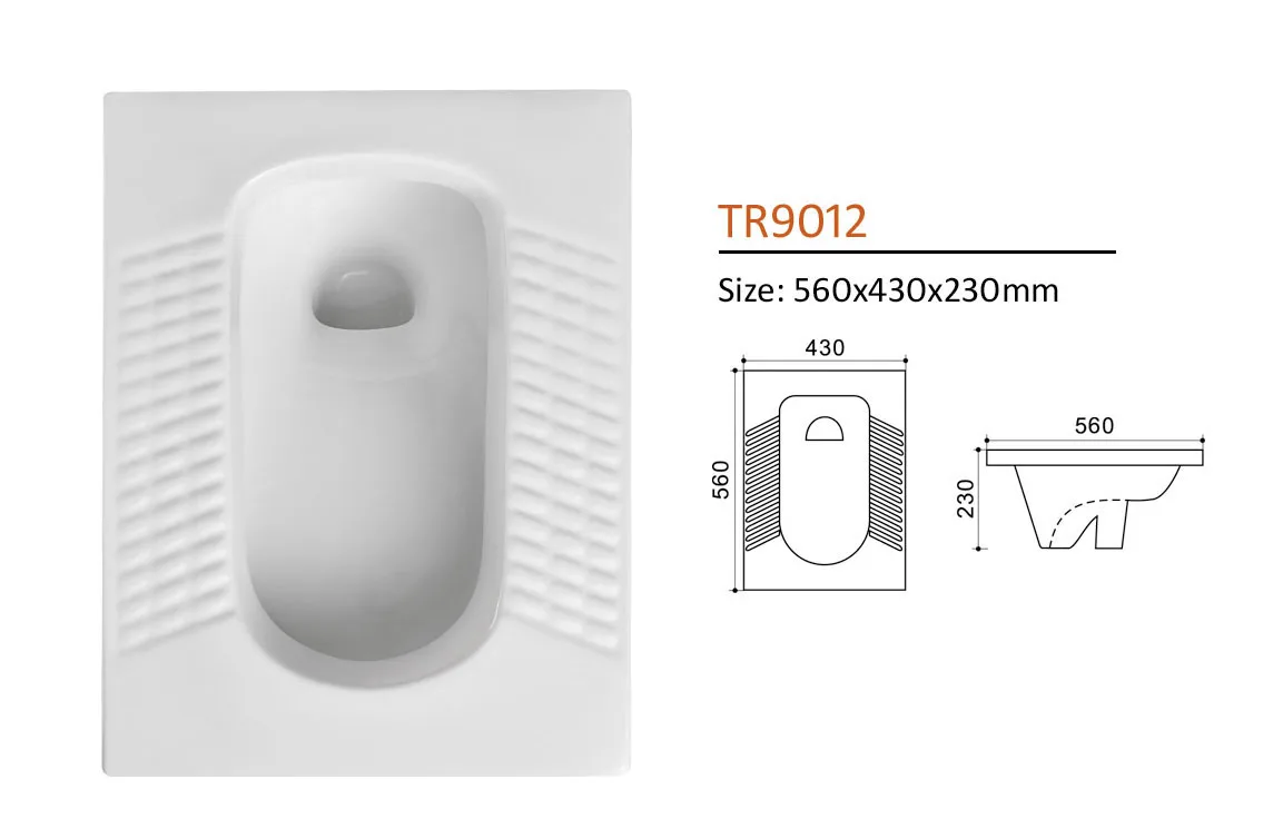 Hot Sale Bathroom Ceramic Squatting Pan Toilet Ceramic Flush Toilet Pan