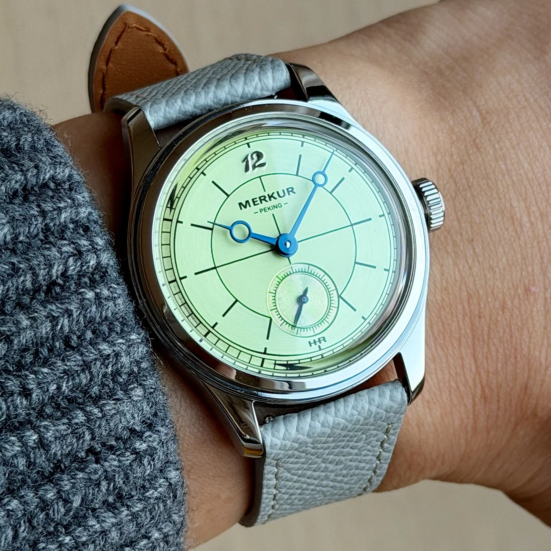 Merkur Jump Hour Watch Military Automatic ST17 Mechanical Vintage 38mm Steel Men