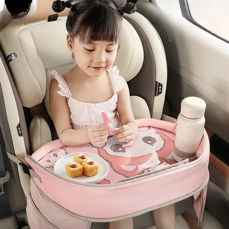 83 Car Seat Tray for Kids-Backseat Organizer with Play and Snack Tray, Baby Travel Accessory, Portable Snack Tray.