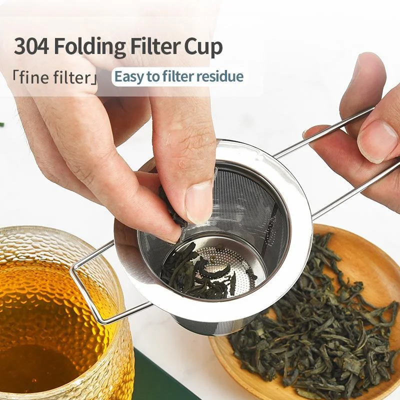 Stainless Steel Mesh Tea Infuser Lid Reusable Cup Strainer for Loose Leaf Spice Filter for Teapots Mugs Cup to Steep Tea Coffee