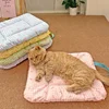 Chic Winter Pet Sleep Pad Dog & Cat Mats  Colorful with Bow Print Soft Cushion, Cute Kitty Nest Non-Slip Washable Cat Mat 3