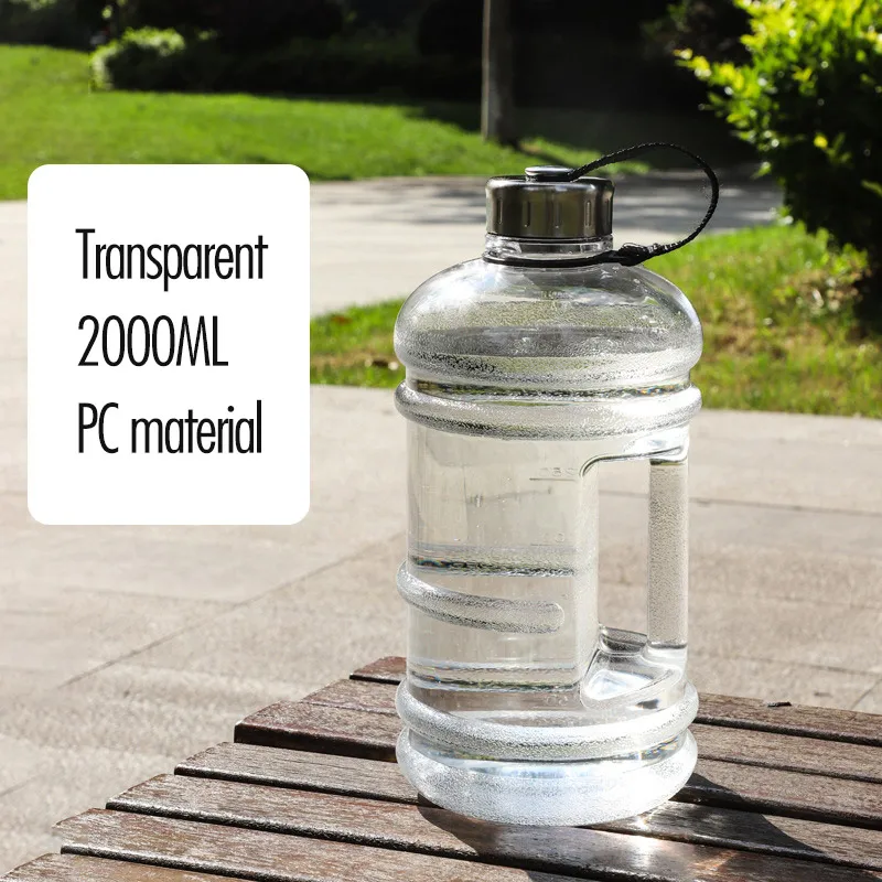 Water Bottle Sports Water Bottle Sports Bottle 2L Large Capacity Water Bottle Sports Fitness Training Beverage Bottle Handle Outdoor Sports Drinking