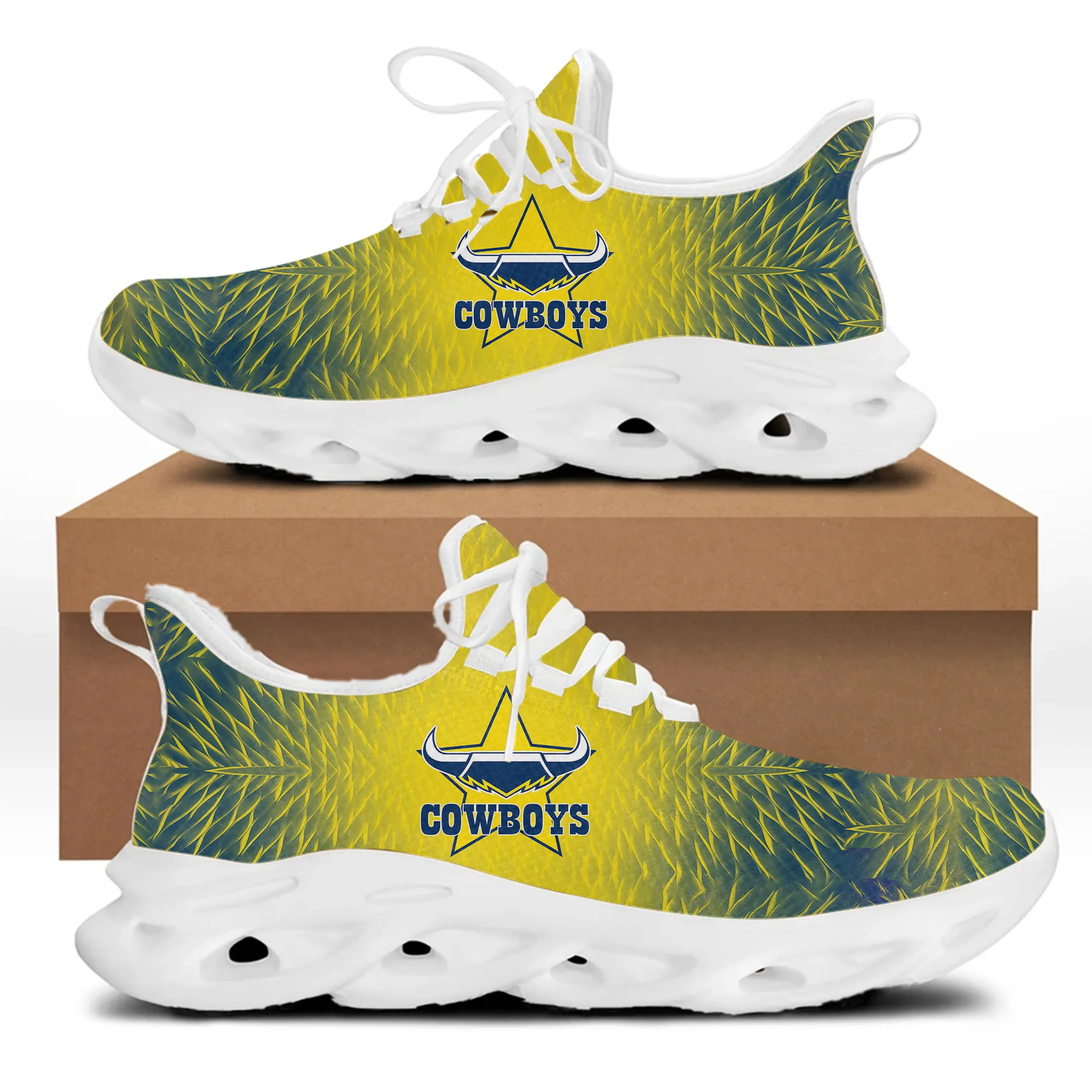 

North Queensland Cowboys Australian Rugby Flats Sneakers Mens Womens Sports Running Shoes High Quality DIY Sneaker customization