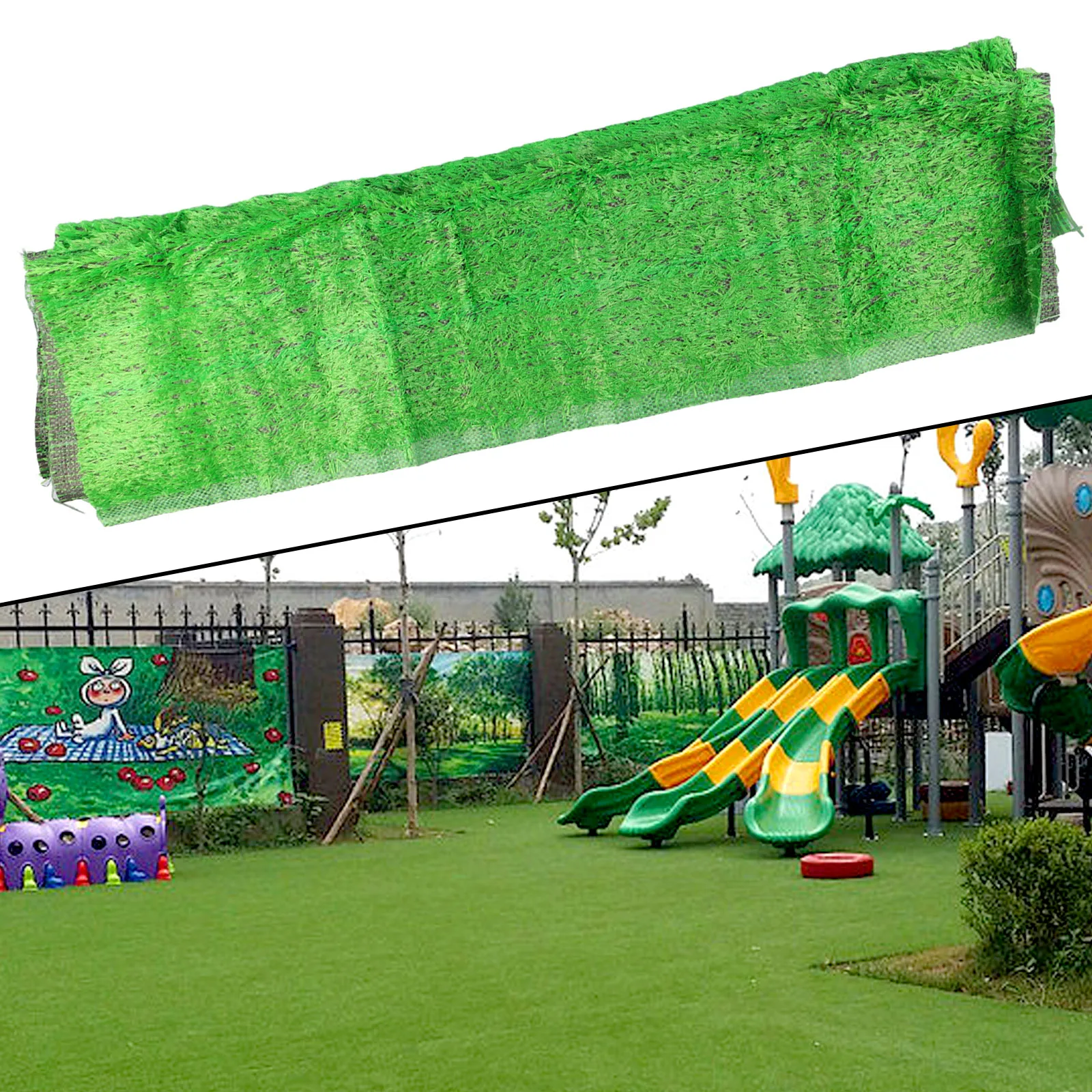 

Artificial Grass Carpet Green Fake Synthetic Garden Landscape Lawn Mat Man-made Turf Decoration For School Aquarium