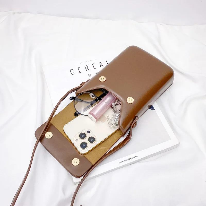 2026 Flap Crossbody Bags Women Mini PU Leather Shoulder Purses and Handbags for Girls Ladies Phone Simple Solid Designer Bag