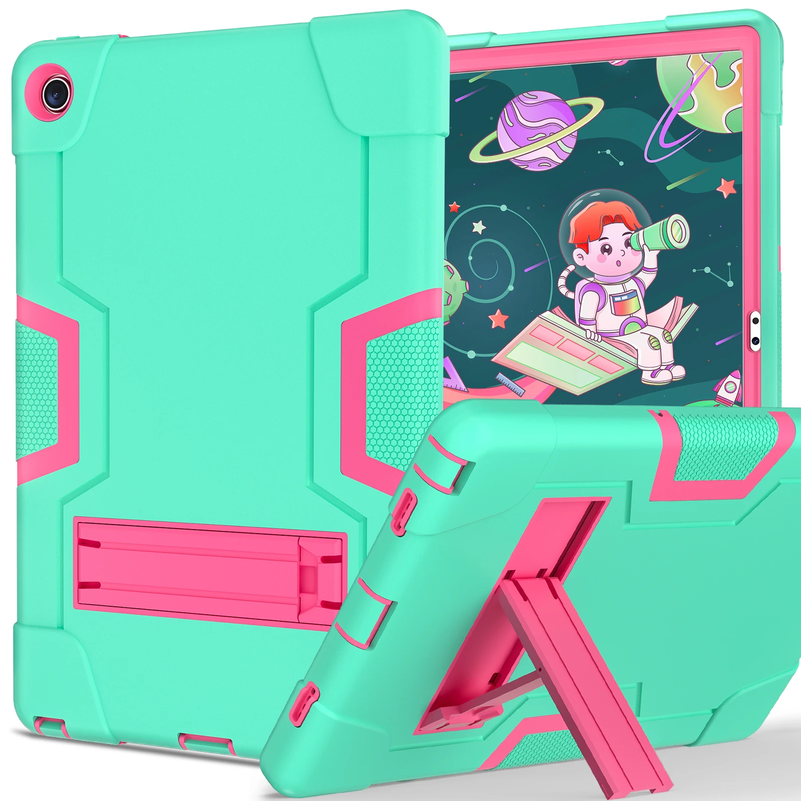 Para Lenovo Tab M10 Plus 3ra generación Xiaoxin 10.6 "Cubierta de la caja Modelo TB-125F 128F Silicona + PC shell Soporte protector a prueba de golpes_voghion.com