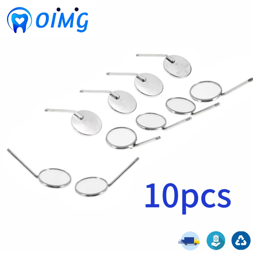 

Dental Mouth Mirror Reflector Mirror Stainless Steel Material for Oral Examination Tooth Cleaning Oral Care 10Pcs/set