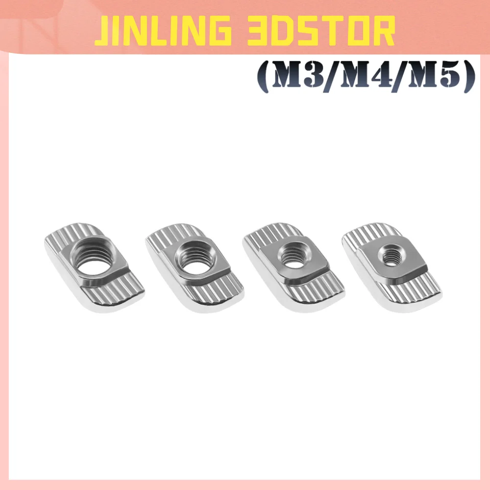 

50 шт./лот, детали для 3D-принтера Twotrees M3/M4/M5, углеродистая сталь, Т-образные гайки, застежка, алюминиевый разъем для 2020, промышленный профиль