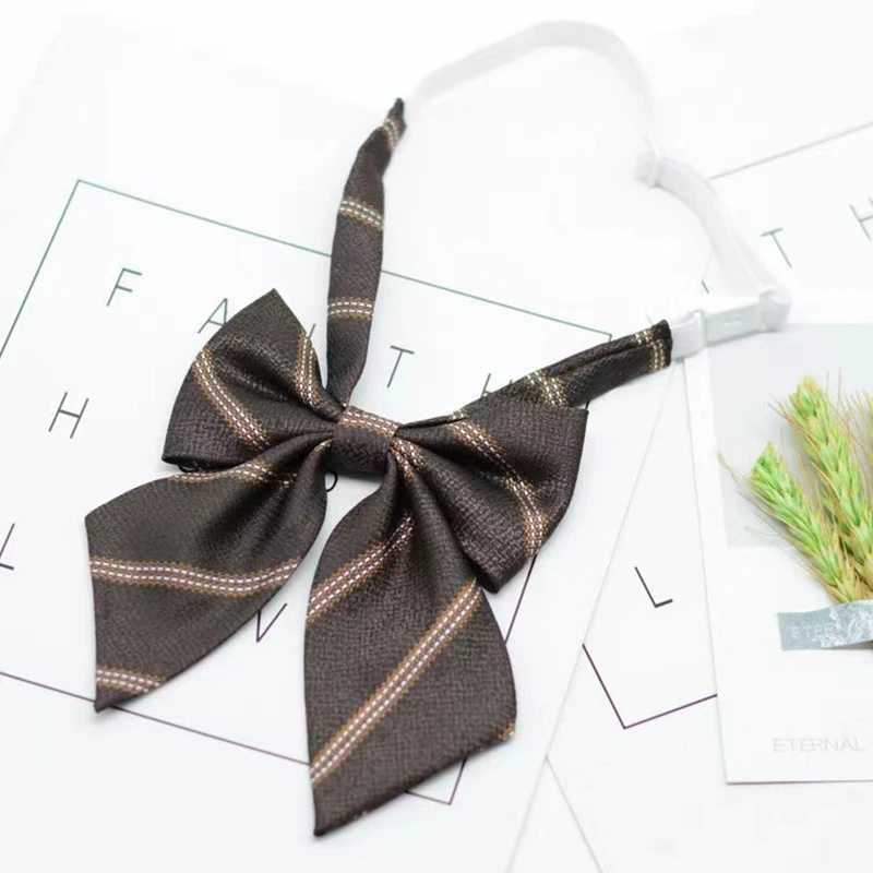 Bow Tie JK Uniform Tie Pre-tie Bow Ties Uniform Ties For Student Solid Color Basic Small Necktie Long Skinny