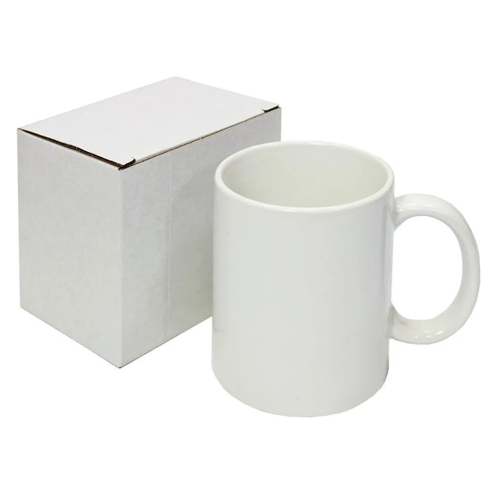 

White Coffee Mug Sublimation Cheap Plain Wholesale 11oz White Mugs Ceramic Whitebrowncolor Gift Box for 1 Users AAB Grade
