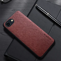 Luxury Leather Business Cover with Simple Design - iPhone SE 3 (Coffee)
