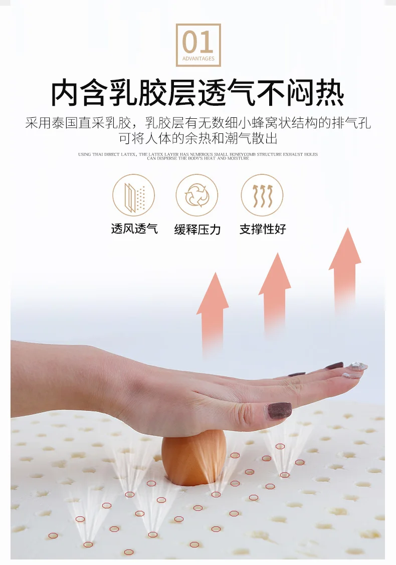 Description Picture 4 of itemTatami latex mattress thickened household soft cushion 2.2m mattress sponge special mats for spring summer autumn winter