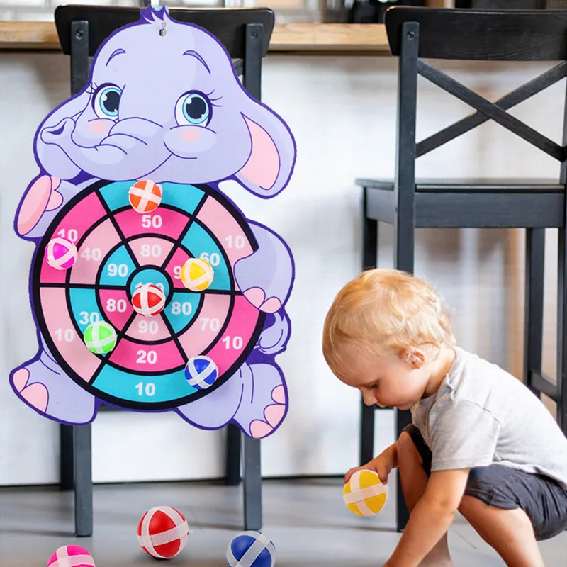 Brinquedo do bebê Montessori bola pegajosa alvo jogar jogos esportivos