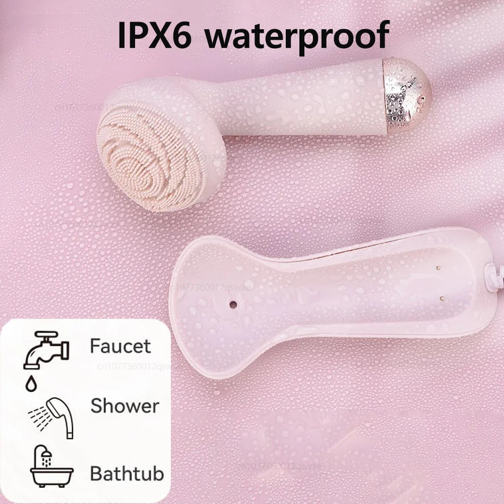 Electric SiliconeFace Cleansing Brush Facial Cleanser Vibration Roller Massage Deep Clean Brush Pore Exfoliating Cleanser 6