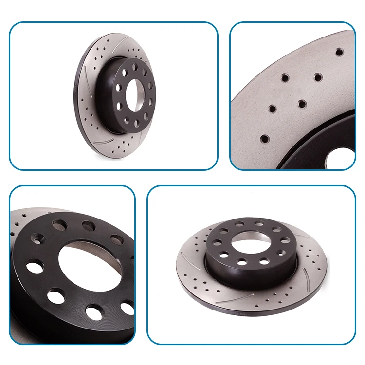 SenPei Germany auto parts REAR GROOVED DRILLED 256mm BRAKE DISCS FOR VW GOLF MK5 MK6 GTI 1.9 2.0 TDI FSI 1K0615601AC