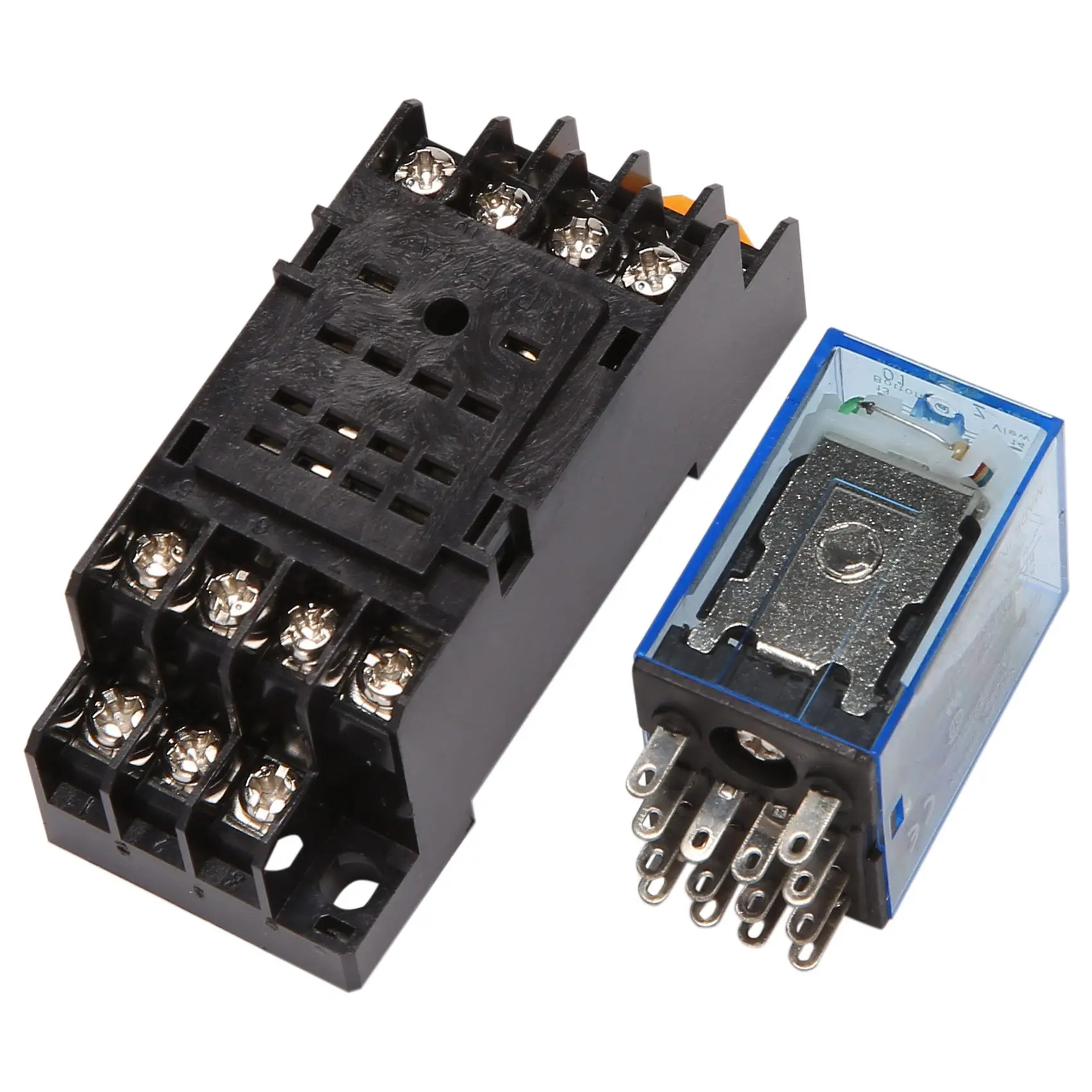 

HH54P DC 12V Coil 4PDT 14 Pins Electromagnetic Power Relay DYF14A Base