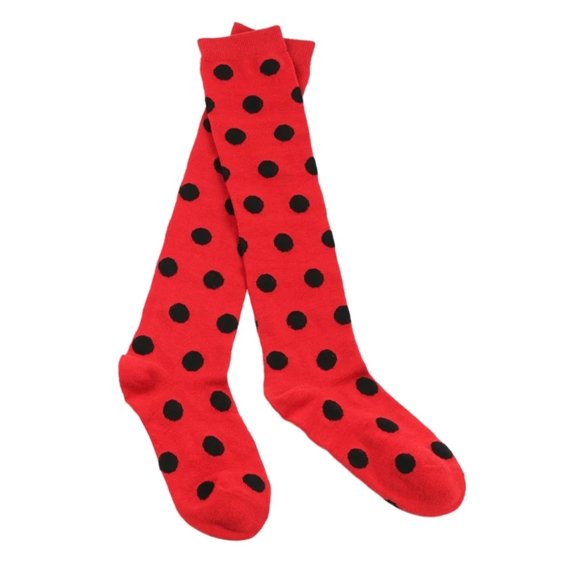 Ensemble Chaussettes Hautes Et Manchettes Rayées Noires – Pour Halloween, Cosplay, Fêtes – Taille Unique