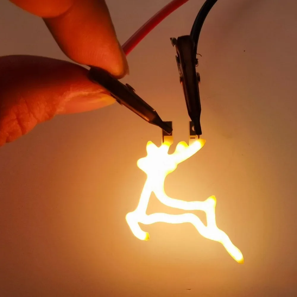 

DIY LED COB Flashlight Candles DC 3V 5V Filament With Flickering Flame Welding With Strip Line Decoration Light Bulb Accessories