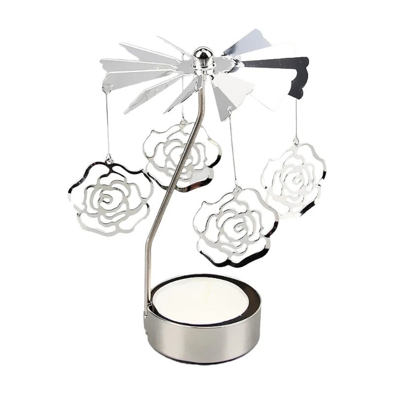 Rotary Holder Creative Rotating Candlestick Tea Light Holder Party Gift Women Wife Children Girl