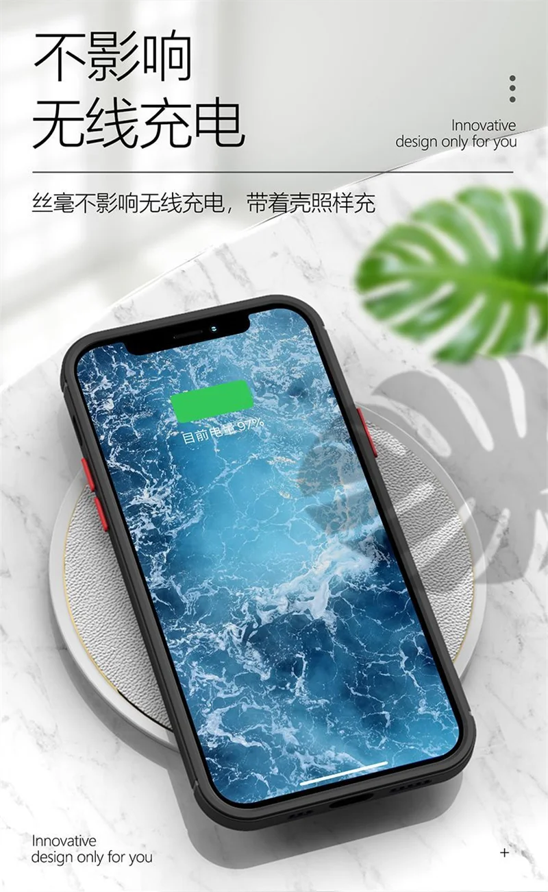 Neue luxuriöse matte transparente telefon abdeckung für xiaomi poco x6 pro 5g fall redmi note 13 12 11 4g 10 9 dünne stoß feste stoßstange – Detail 10