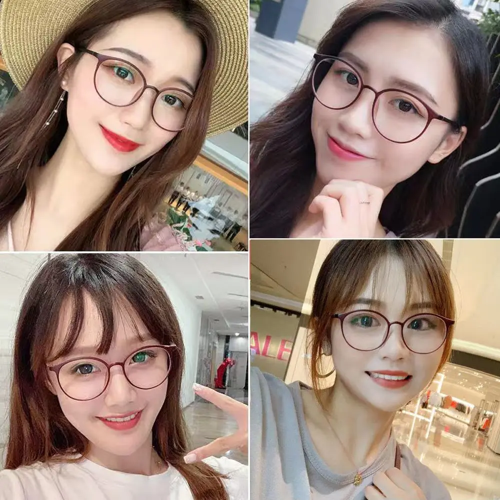 Fashion Myopia Glasses For Women Men Optical Spectacles Vision Care Eyeglasses Round Frame Eyewear - 2