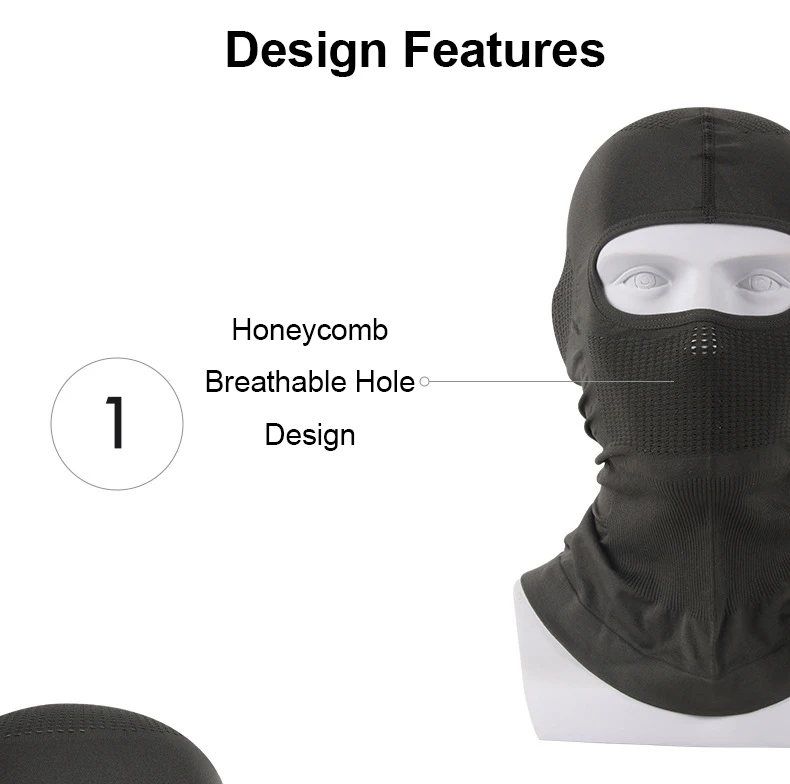 Balaclava Atmungsaktive UV-Schutz Gesichtsmaske für Radfahren Camping Outdoor Sommer Frühling Motorradhelm-Unterziehmütze Wandern Kopfbedeckung – Detail 5