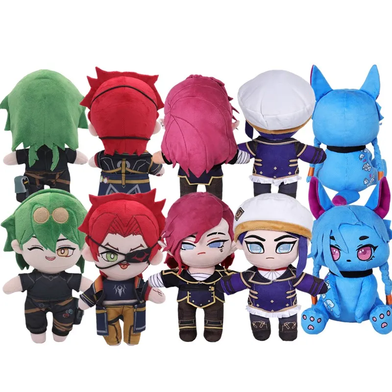 Arcane Vi Caitlyn Jinx Cosplay Plush Kayn Ezreal Cartoon Heartsteel Plushies Adult/Kids Birthday Xmas Gifts plush toy plush doll