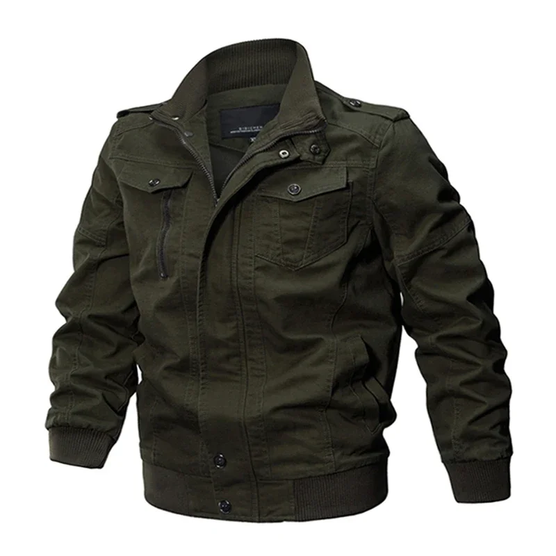 

Men Casual Cotton Military Bomber Jacket Mens Jackets & Coats Army Men's Slim Fit Pilot Jackets Casacas Para Hombre