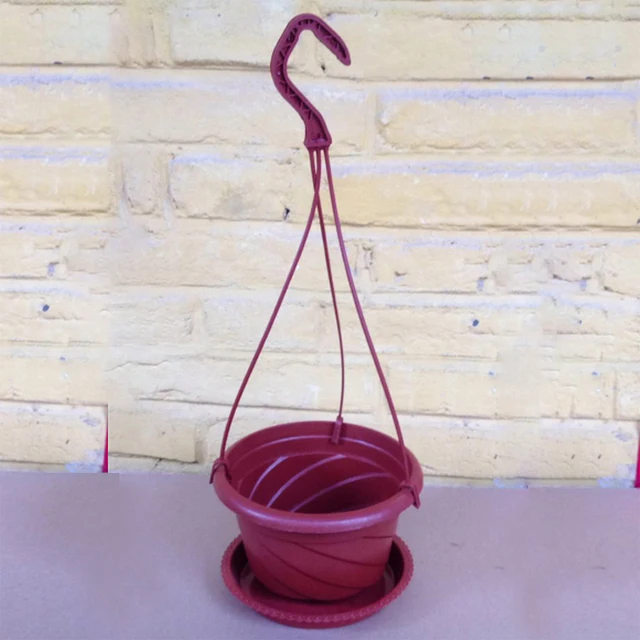 5Db Tartós Kerek Műanyag Klorofitum Virág Edény Függő Virágpot Növény Kosár Kerti Erkély Ültetvények Dekoráció Ültetvényes