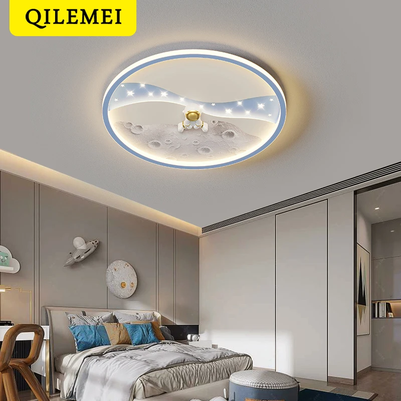

Modern creative led ceiling lamp full spectrum astronaut cartoon kid's room light warm romantic nursery bedroom study luminaria