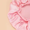 1pc Women's Solid Color Satin Wide-Brimmed Shower Cap, Suitable For Daily Use Silk Bonnet Satin Bonnet 5
