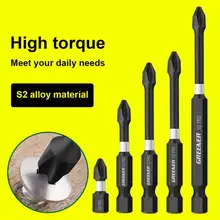 

Greener 3PCS Strong Magnetic Batch Head Cross High Hardness Hand Drill Bit Screw Electric Screwdriver Set 50 65 70 90 150mm
