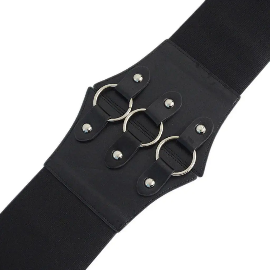 Waist Belt Women` Casual Elastic Imitation Leather Fashion Corset Belt