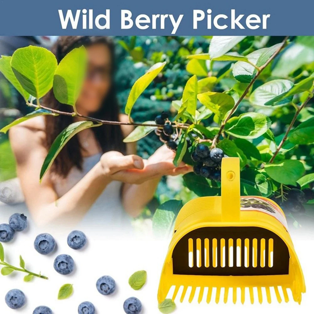 

1pc Outdoor Blueberry Picker Berry Picker Rake With Comb Teeth Lightweight Handle Large Capacity Harvest Season Garden Tool