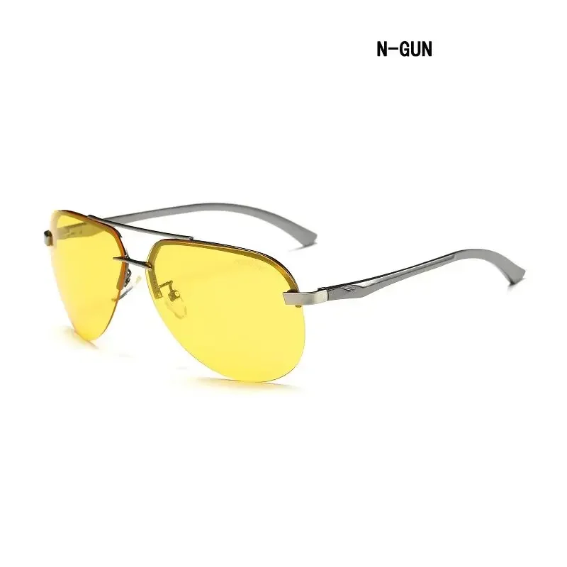 AORON Vintage Polarized Night Vision Sunglasses with Mirror Coating